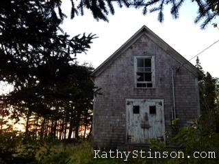 The fish house where Kathy Stinson likes to write